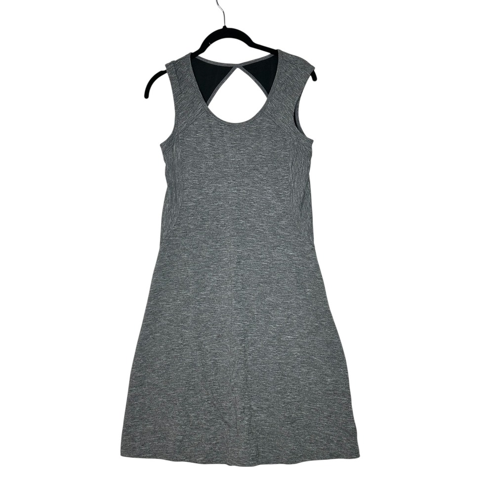 Prana Womens Calico Dress XS  Casual Athleisure Shelf Bra Heathered Gray Cutout